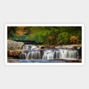 New Hampshire Waterfall in Fall Sticker